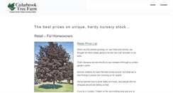 Desktop Screenshot of cedarbrooktrees.com
