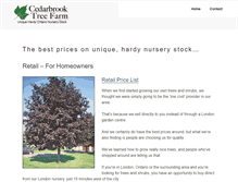 Tablet Screenshot of cedarbrooktrees.com